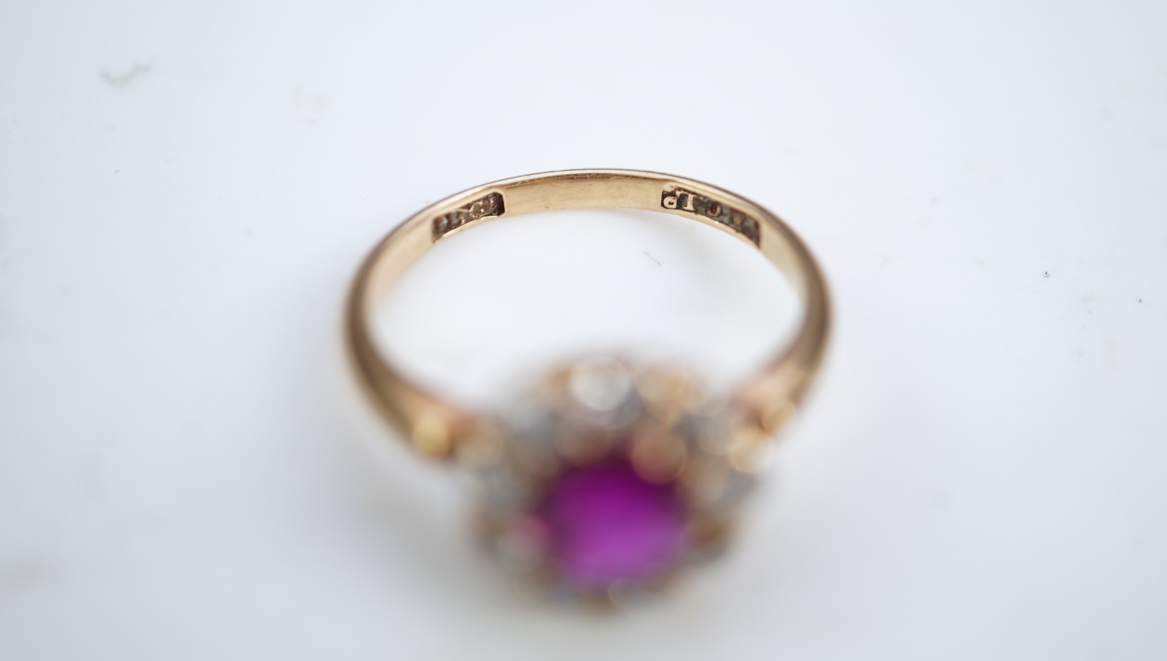 A fine ruby and diamond ring, circa 1900